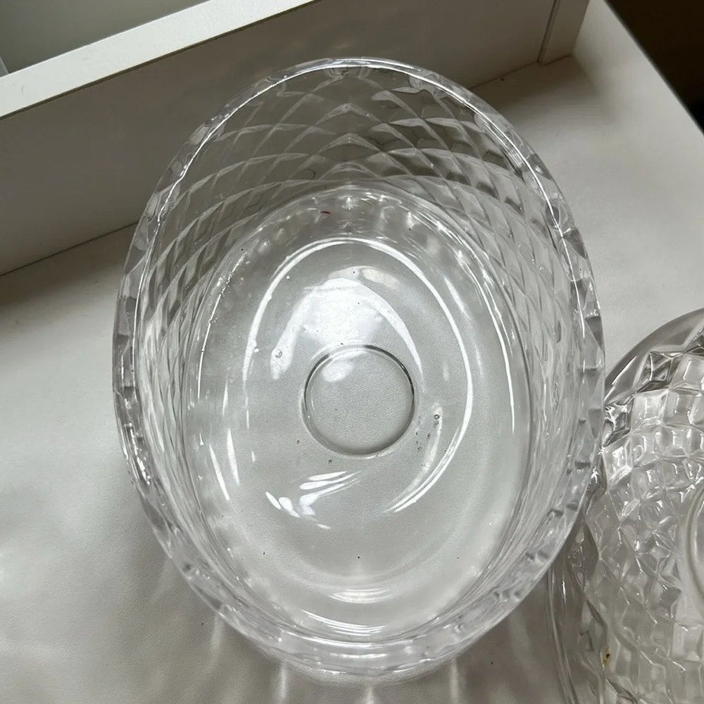 Vintage Clear Glass Lidded Candy Dish